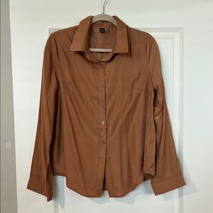 Brown Button-Up Shirt
